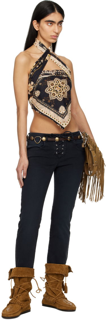 Jeans ISABEL MARANT Isabel Marant Vanel Lace-Up Jeans Sort | PA0544FB-C2H02I, 4