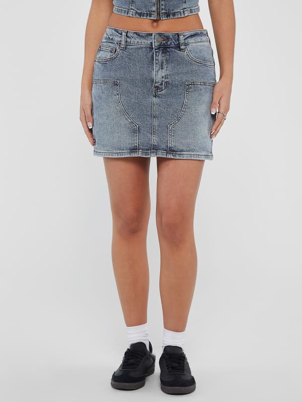 Shorts GUESS Originals Denim Mini Skirt Blå | W4GG53D4ON0, 0