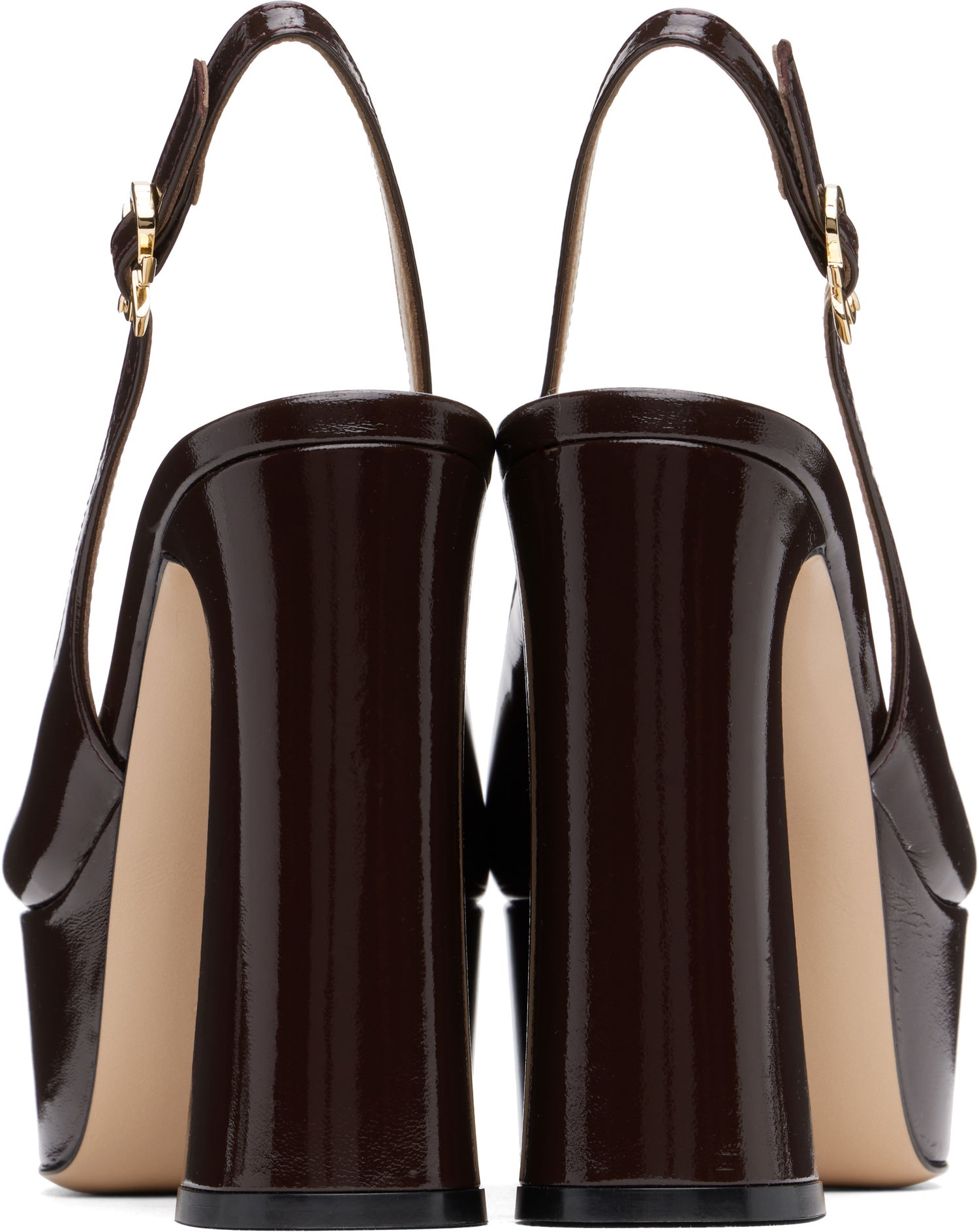 Sneakers og sko Gianvito Rossi Bessie Slingback Platform Heels Brun | G95569-70RIC-NUI, 1