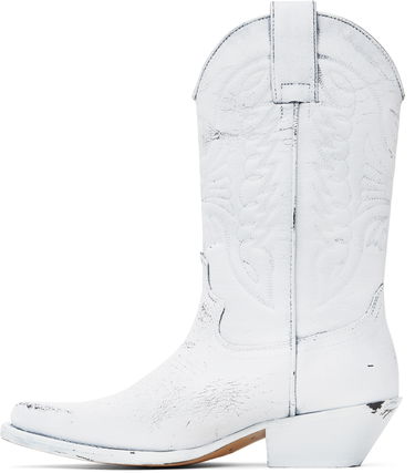 Tøj Maison Margiela MM6 Maison Margiela Painted Cowboy Boots Hvid | S66WW0093 P8299, 2