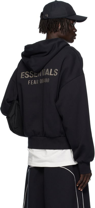 Sweatshirt Fear of God Fear of God ESSENTIALS Classic Fit Fleece Zip-Up Hoodie Sort | 192SP254780F, 2