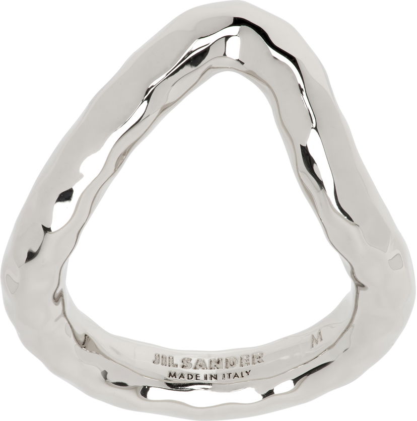 Ring Jil Sander Jil Sander Hammered Ring Metalisk | J11UQ0073_P6959