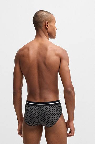 Undertøj og sokker BOSS Three-pack of logo briefs in stretch cotton Flerfarvet | 50531706, 1