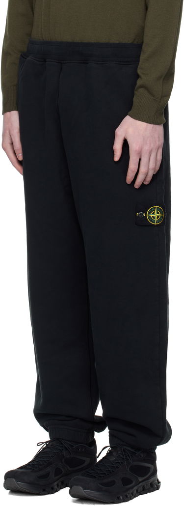 Joggingbukser Stone Island Stone Island Brushed Organic Cotton Fleece Sweatpants Sort | K2S15 6200004 S0A20, 3