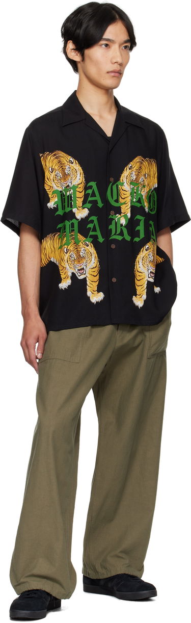 Skjorte WACKO MARIA WACKO MARIA Tim Lehi Tiger Print Shirt Sort | 25SS-WMS-HI07, 3