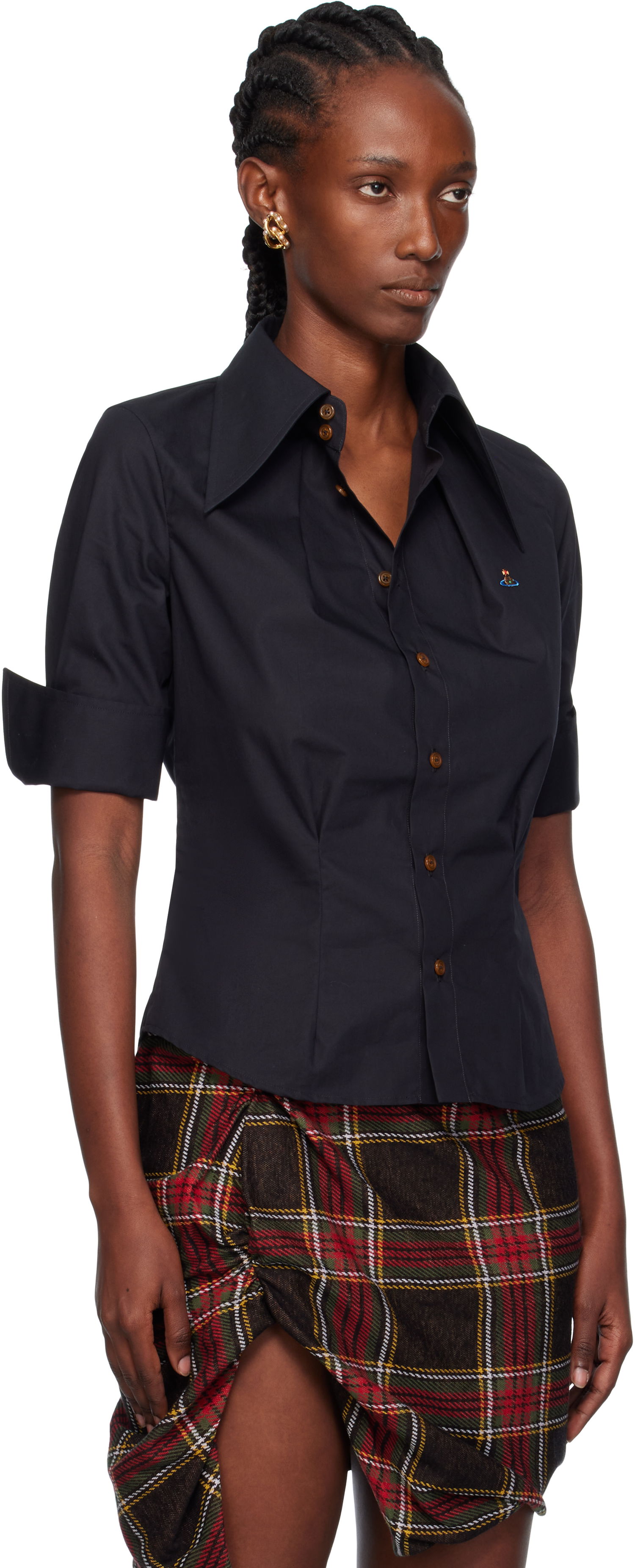 Skjorte Vivienne Westwood Vivienne Westwood Short Sleeve Violin Shirt Sort | 15010066-W009Q-, 1