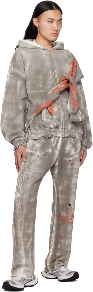Sweatshirt We11done We11done Muddy Four Sleeves Zip-Up Hoodie Grå | WD-TJ0-25-816-U-BK, 4