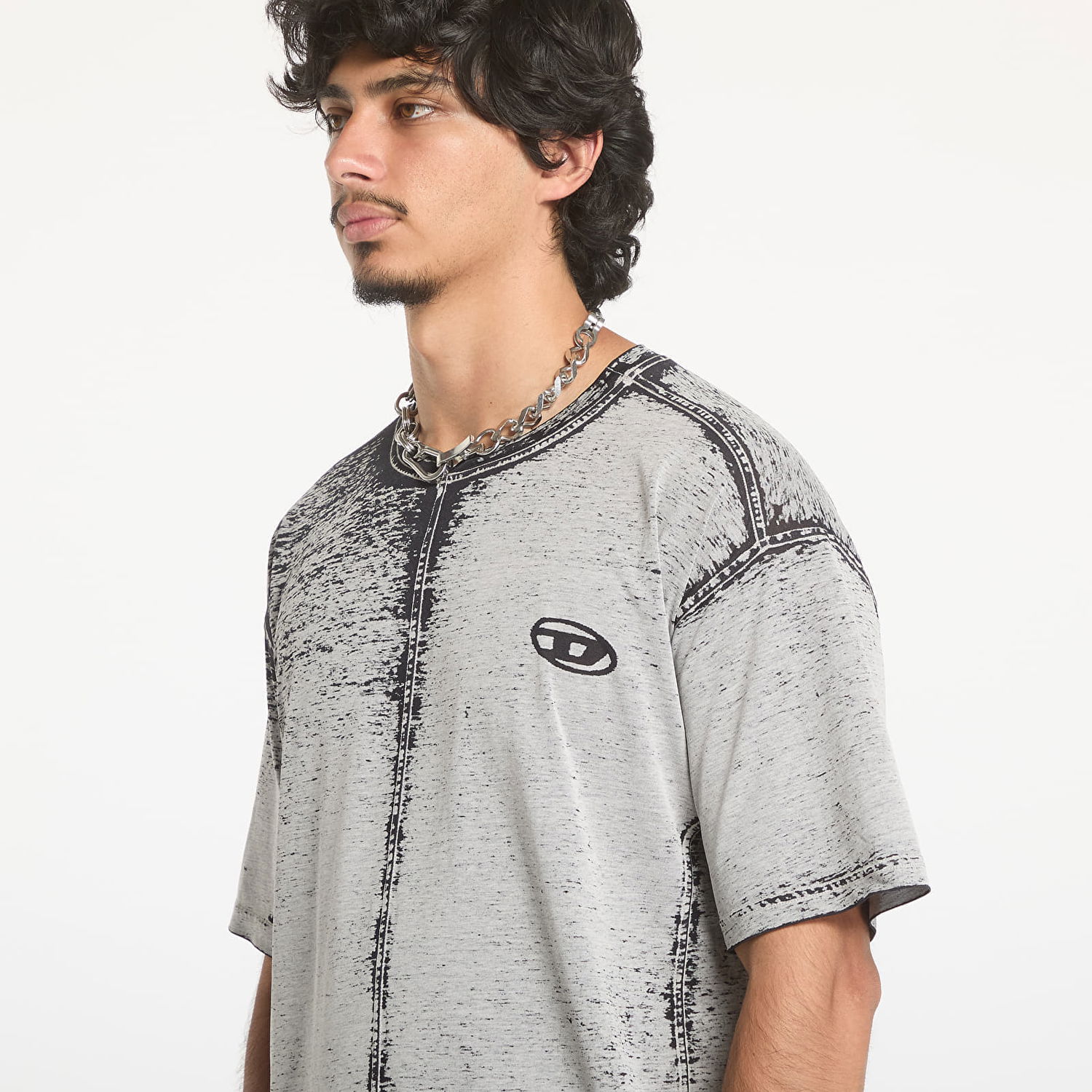 T-shirt Diesel T-Boxt-Dev T-Shirt Silver Sconce Grå | A14738_0DRAN Silver Sconce, 1
