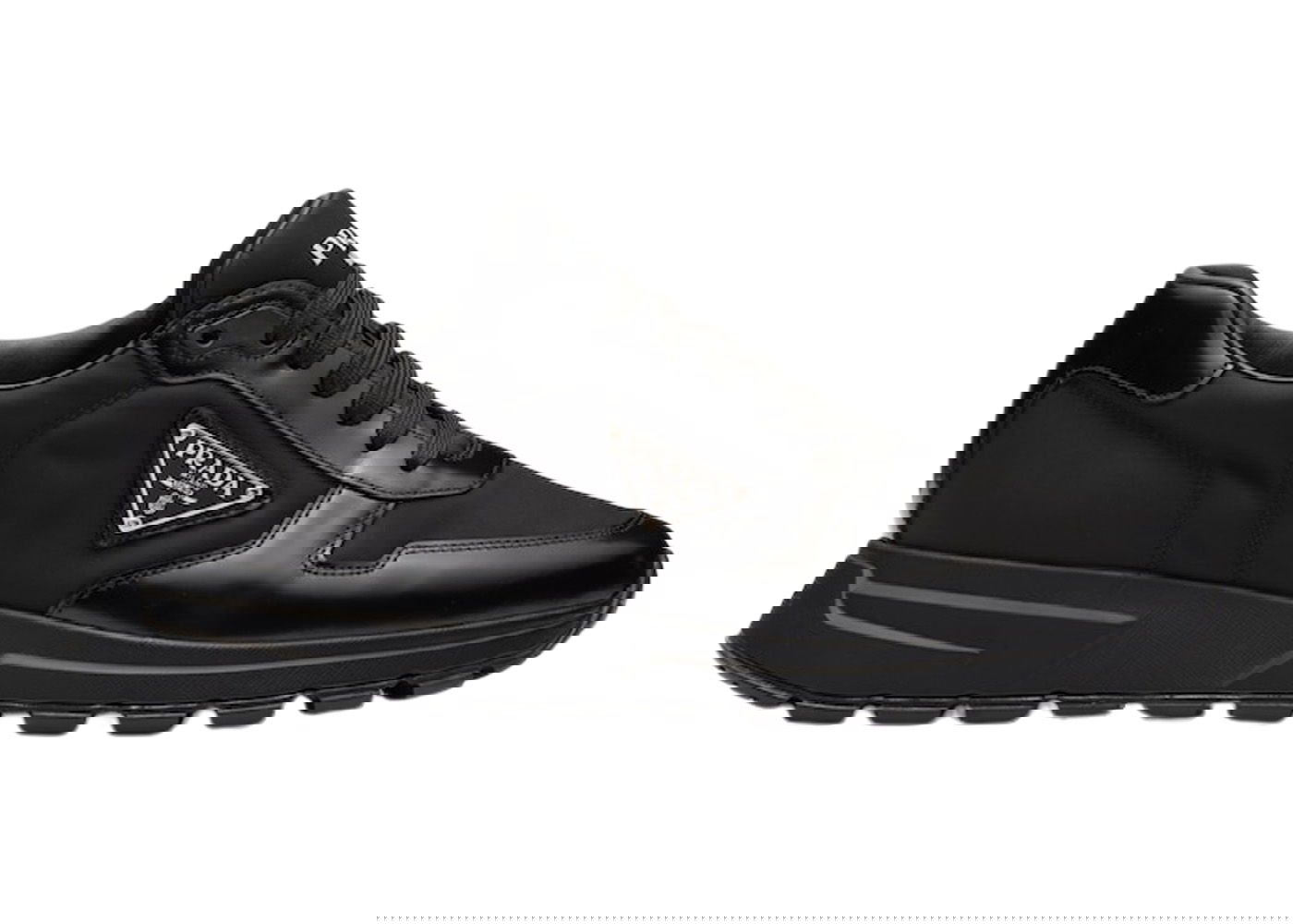 Sneakers og sko Prada PRAX 01 Sneakers Re-Nylon Brushed Leather Black Black Sort | 2EE369_3LF5_F0632_F_G000, 0