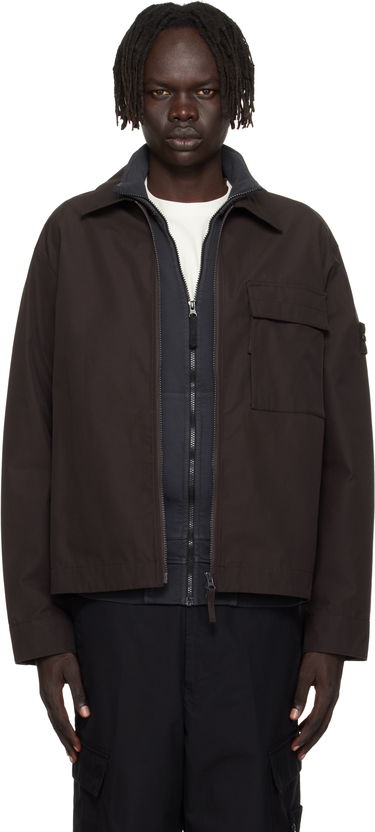 Jakke Stone Island Stone Island Weatherproof Canvas Overshirt Brun | K2S15 1200018 S00F1, 0