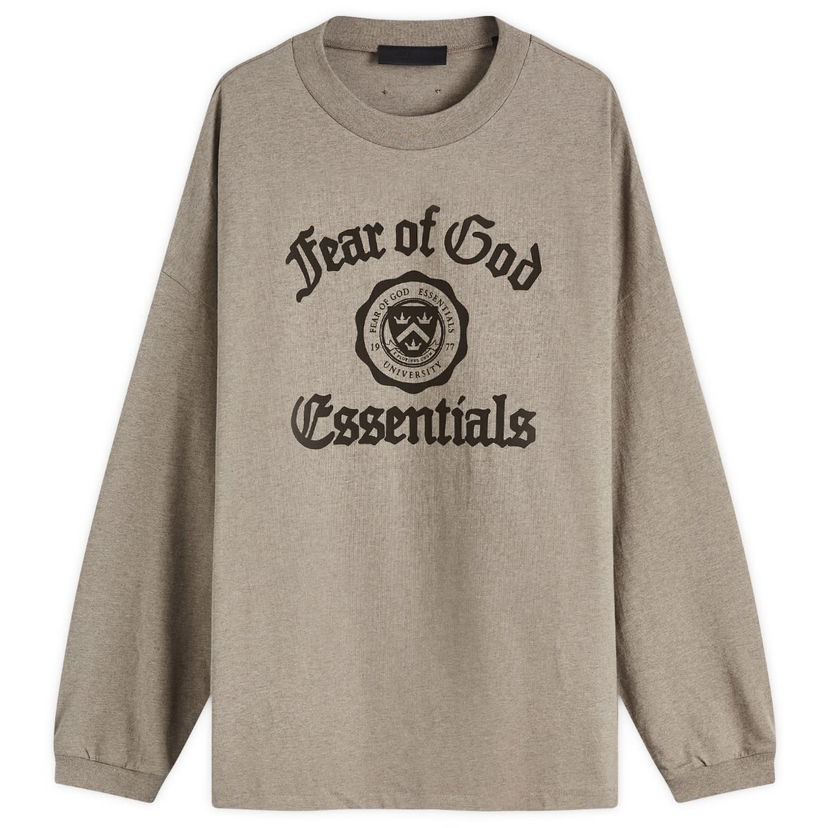 Sweatshirt Fear of God Fear Of God Essentials University Long Sleeve T-Shirt Brun | 125HO242011F