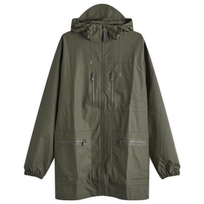 Parka Rains Cargo Long Jacket Grøn | 12060-03