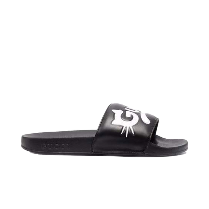 Sneakers og sko Gucci Kitty Logo Slides Sort | 659947DIR00