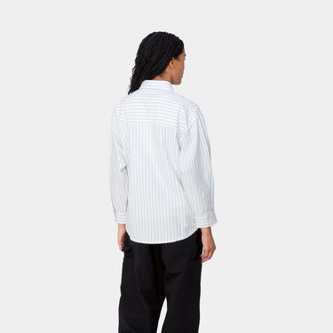 Skjorte Carhartt WIP Striped Long Sleeve Shirt Hvid | I033839_8, 2