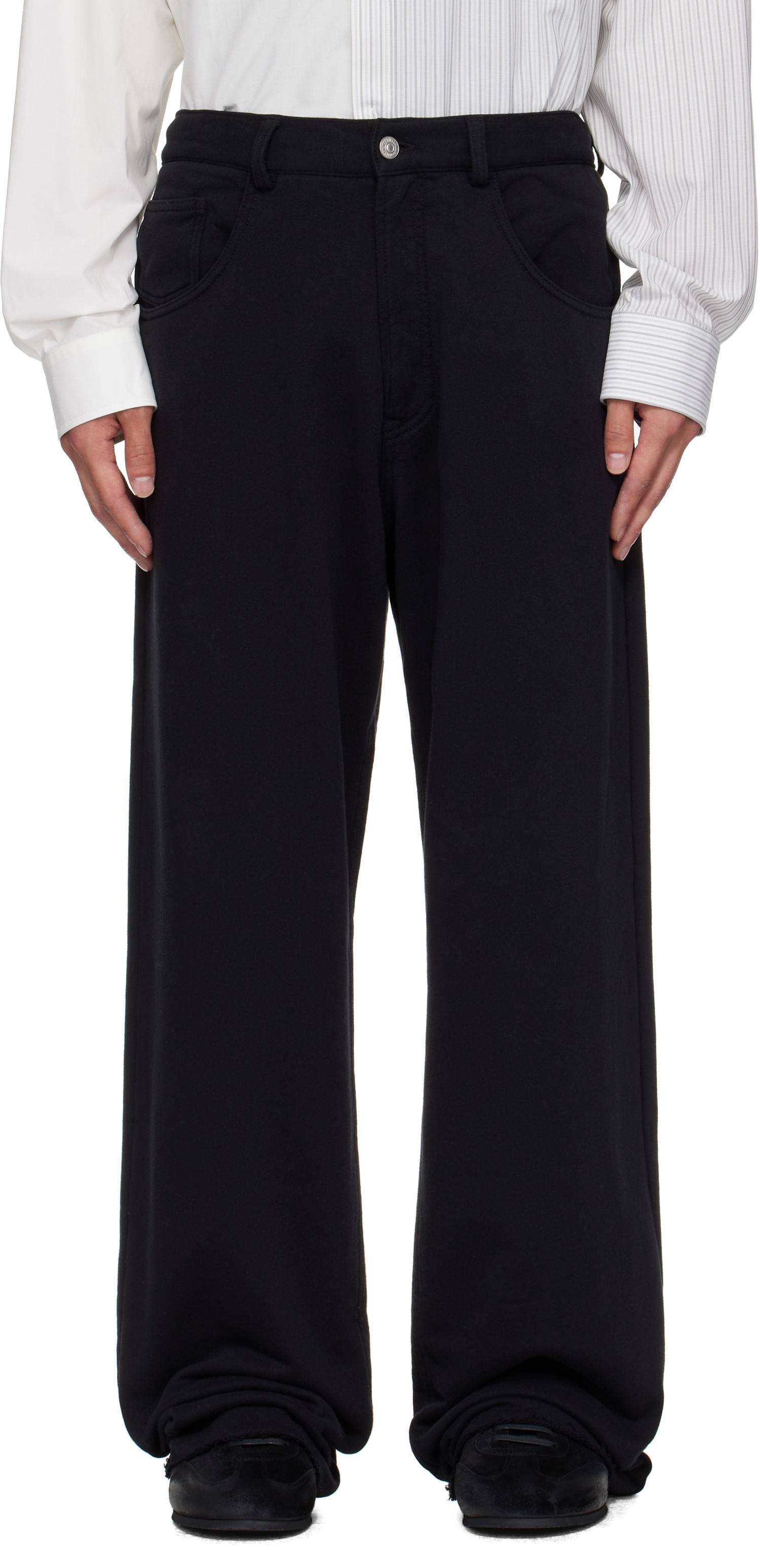 Bukser Maison Margiela MM6 Maison Margiela Cotton Sweatpant Trousers Sort | SH0KA0056 M25014, 0