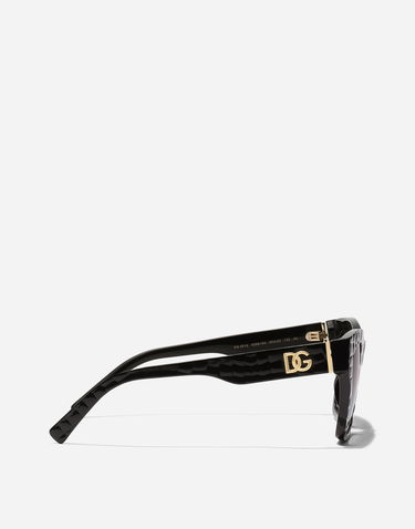Solbriller Dolce & Gabbana New Arrivals Textured Crossed Sunglasses Sort | VG4512VP88G9V000, 2