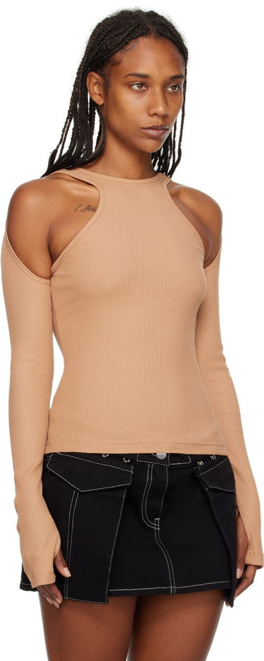 T-shirt Dion Lee Loop Cutout Long Sleeve T-Shirt Grøn | C3074F22, 4
