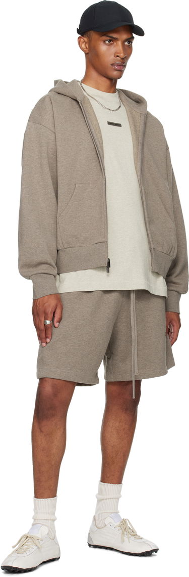 Sweatshirt Fear of God Fear of God ESSENTIALS Classic Fit Fleece Zip-Up Hoodie Grå | 192SP254783F, 3