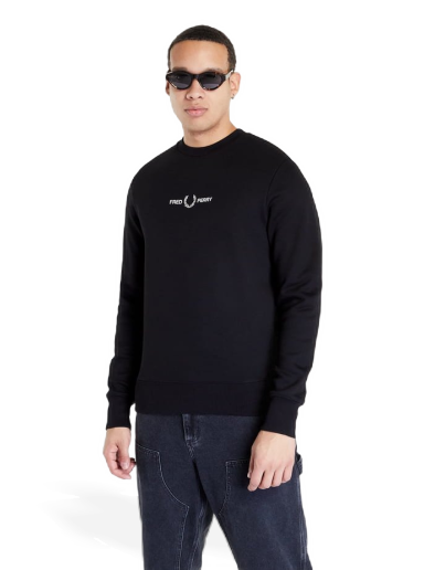 Sweatshirt Fred Perry Embroidered Sweatshirt Sort | M4727 102