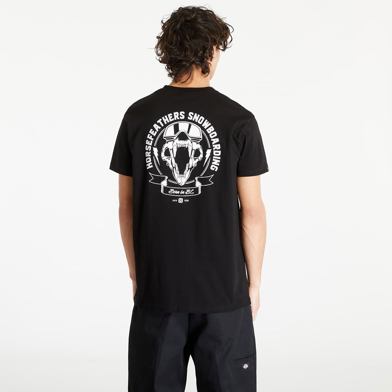 T-shirt Horsefeathers Bear Skull T-Shirt Sort | SM1333A, 1