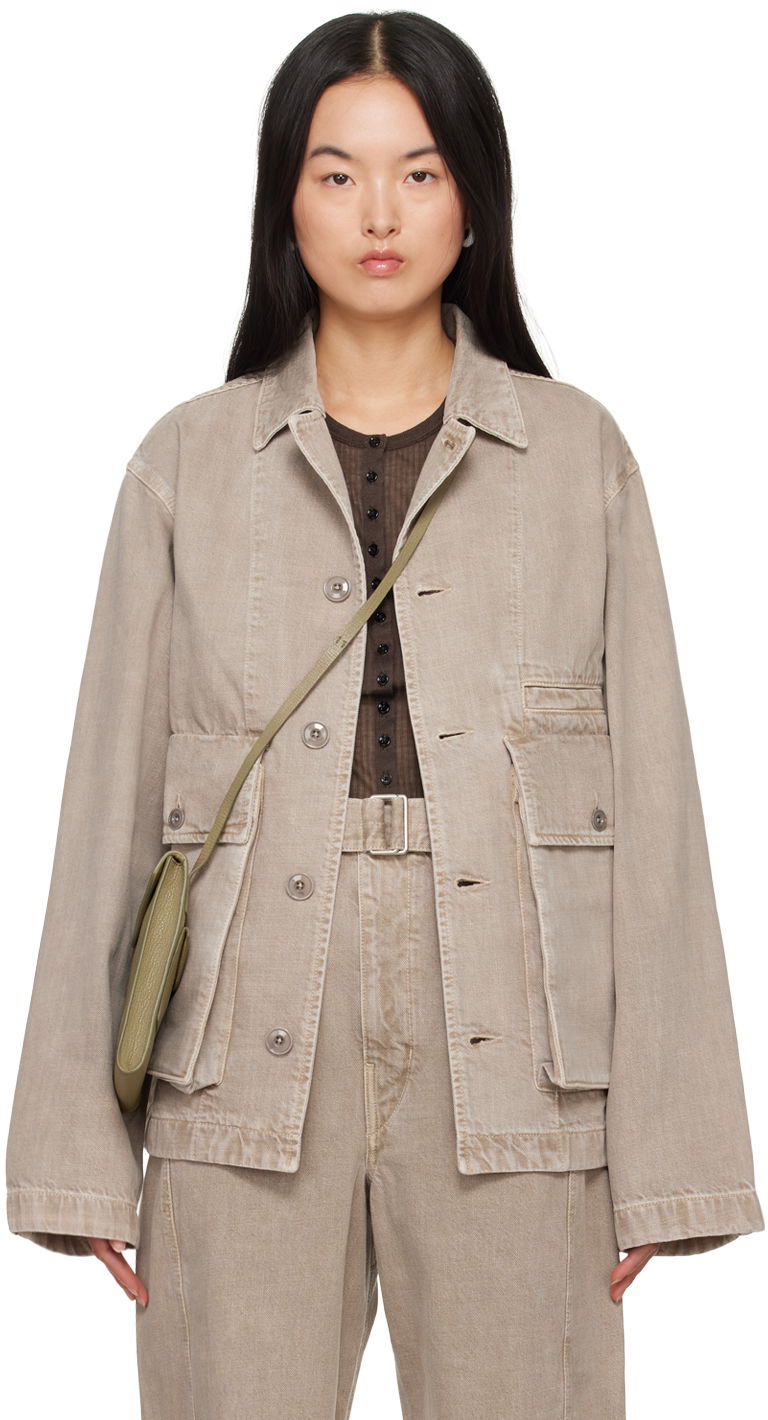 Jakke LEMAIRE Lemaire Boxy Denim Jacket Beige | OW306 LD1017