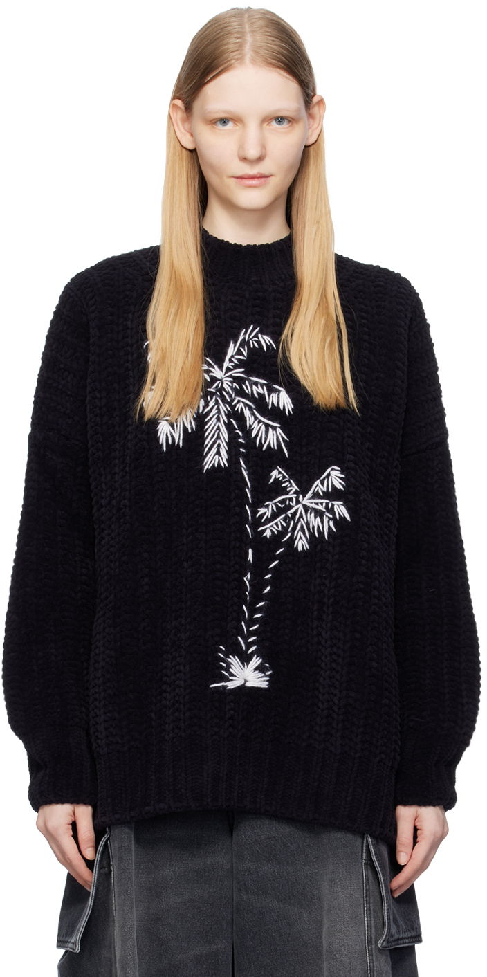 Sweater Palm Angels Graphic Sweater Sort | PWHE056F23KNI0011003, 0