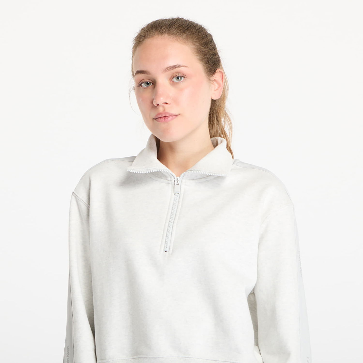 Sweatshirt CALVIN KLEIN Calvin Klein Sport 1/4 Zip Sweatshirt Grå | LVGWS5W312 P74, 1