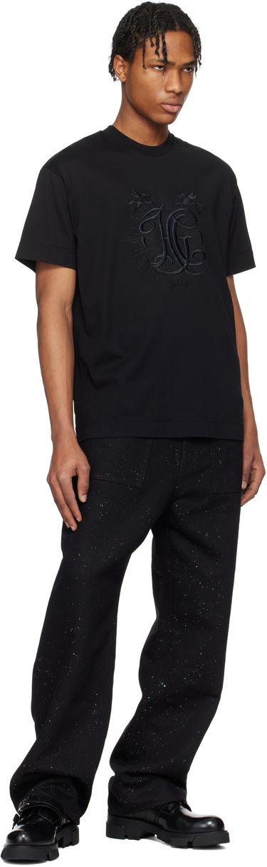 T-shirt Givenchy Givenchy 'HG' Pegasus Embroidery T-Shirt Sort | BM71MG3YQA001, 3