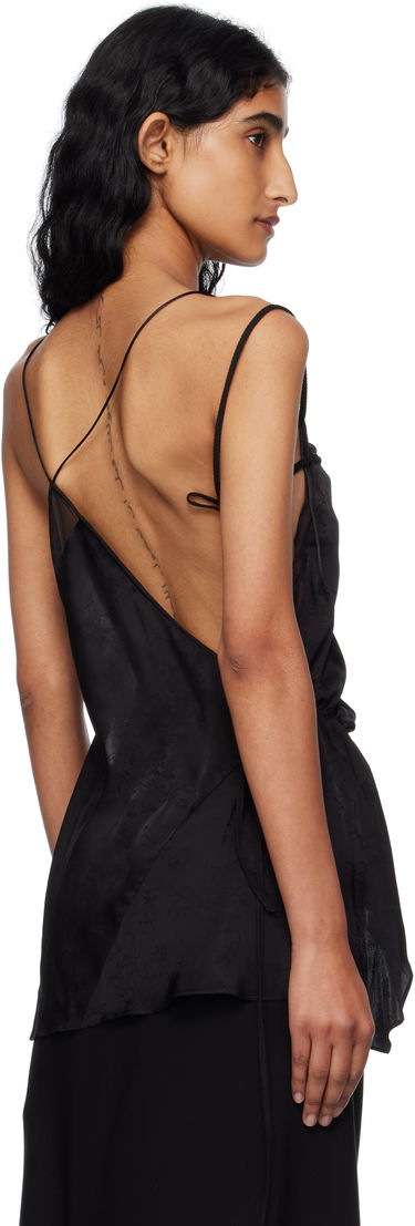 Tanktop Ann Demeulemeester Vepa Ramage Jacquard Slip Top Sort | B0012832-FA611-099, 2