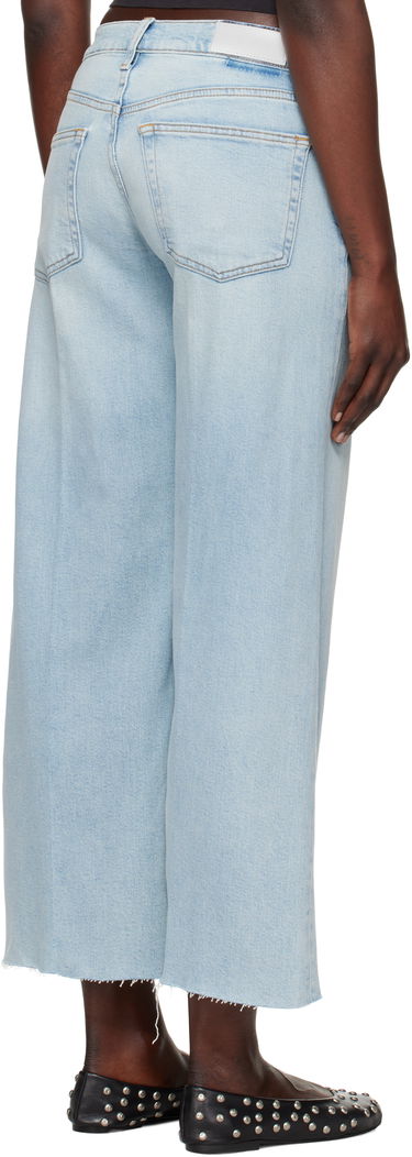 Jeans RE/DONE Re/Done Comfort Stretch Mid Rise Wide Leg Crop Jeans Blå | 190-03WMRWDLC, 2