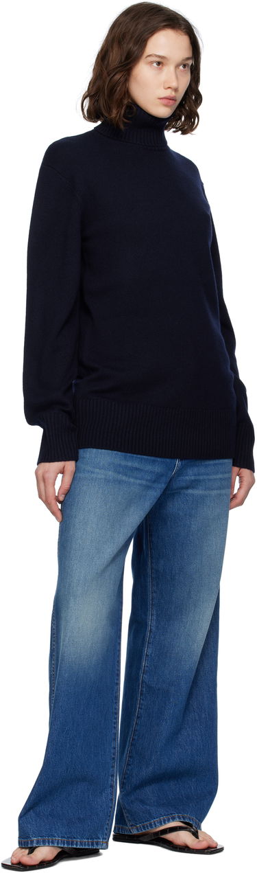 Sweater TOTEME TOTEME Cashmere Turtleneck Sweater Mørkeblå | 252-WRT0474-YA0016, 3