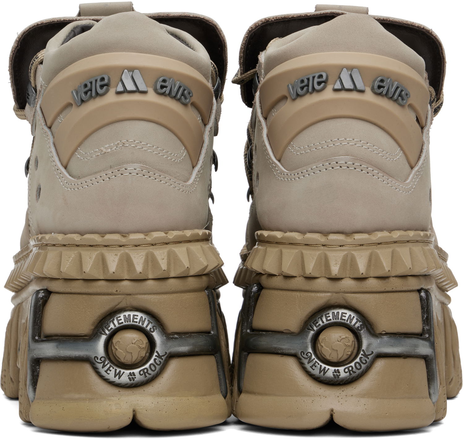 Tøj VETEMENTS VETEMENTS New Rock Fire Platform Beige | UA66SN100S, 1