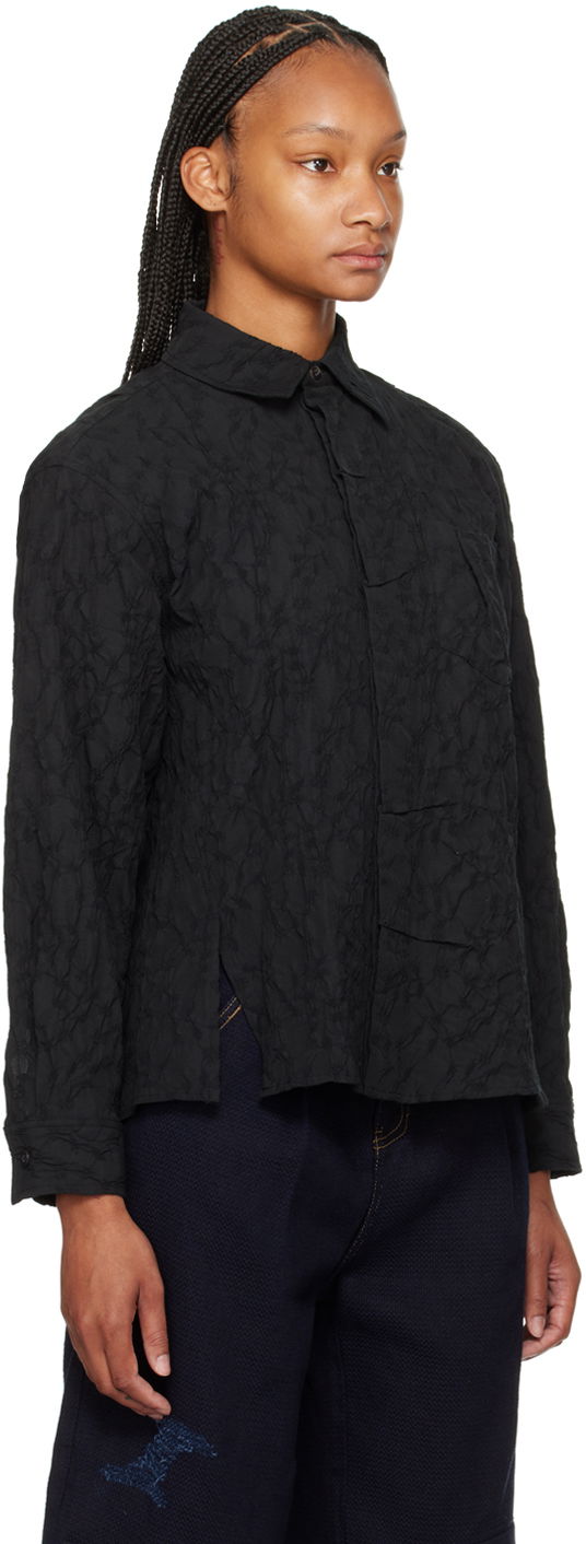 Skjorte ADER ERROR Flag Textured Shirt Sort | BN01SSSH0102BK, 1