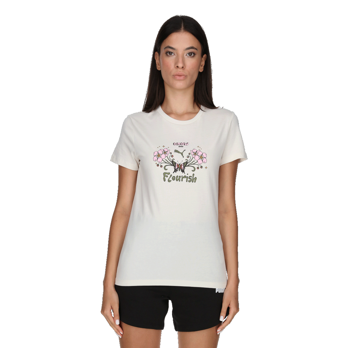 T-shirt Puma GRAPHICS GROW & FLOURISH T-Shirt Beige | 625407-87, 0