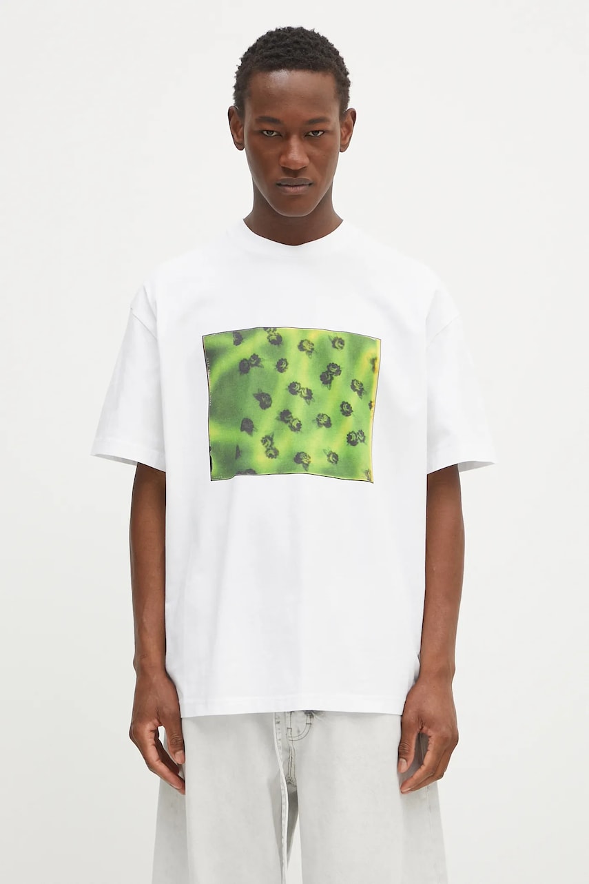 T-shirt 032C 032C 'Ketuta' Print T-Shirt Hvid | S25.URC.0114.100, 0