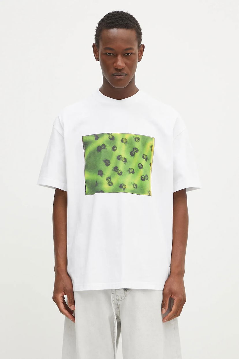 T-shirt 032C 032C 'Ketuta' Print T-Shirt Hvid | S25.URC.0114.100