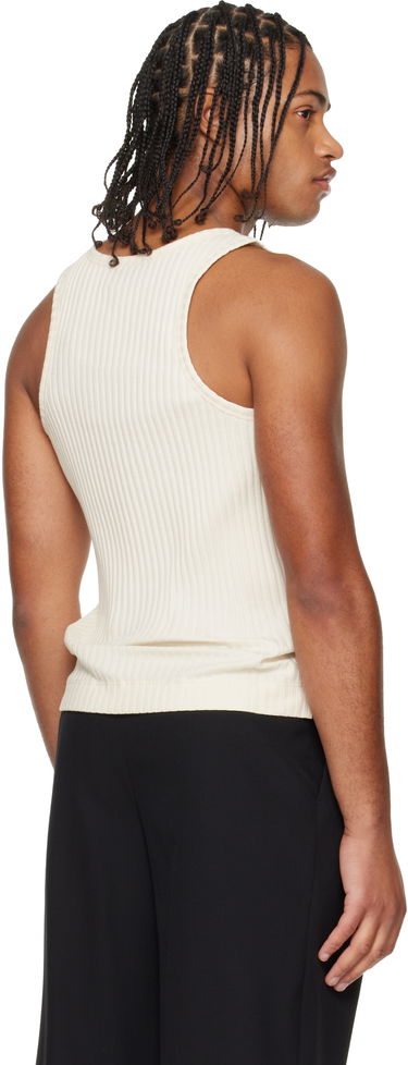 Tanktop Simone Rocha Ribbed Ribbon Daisy Tank Top Hvid | 5377 1230, 2