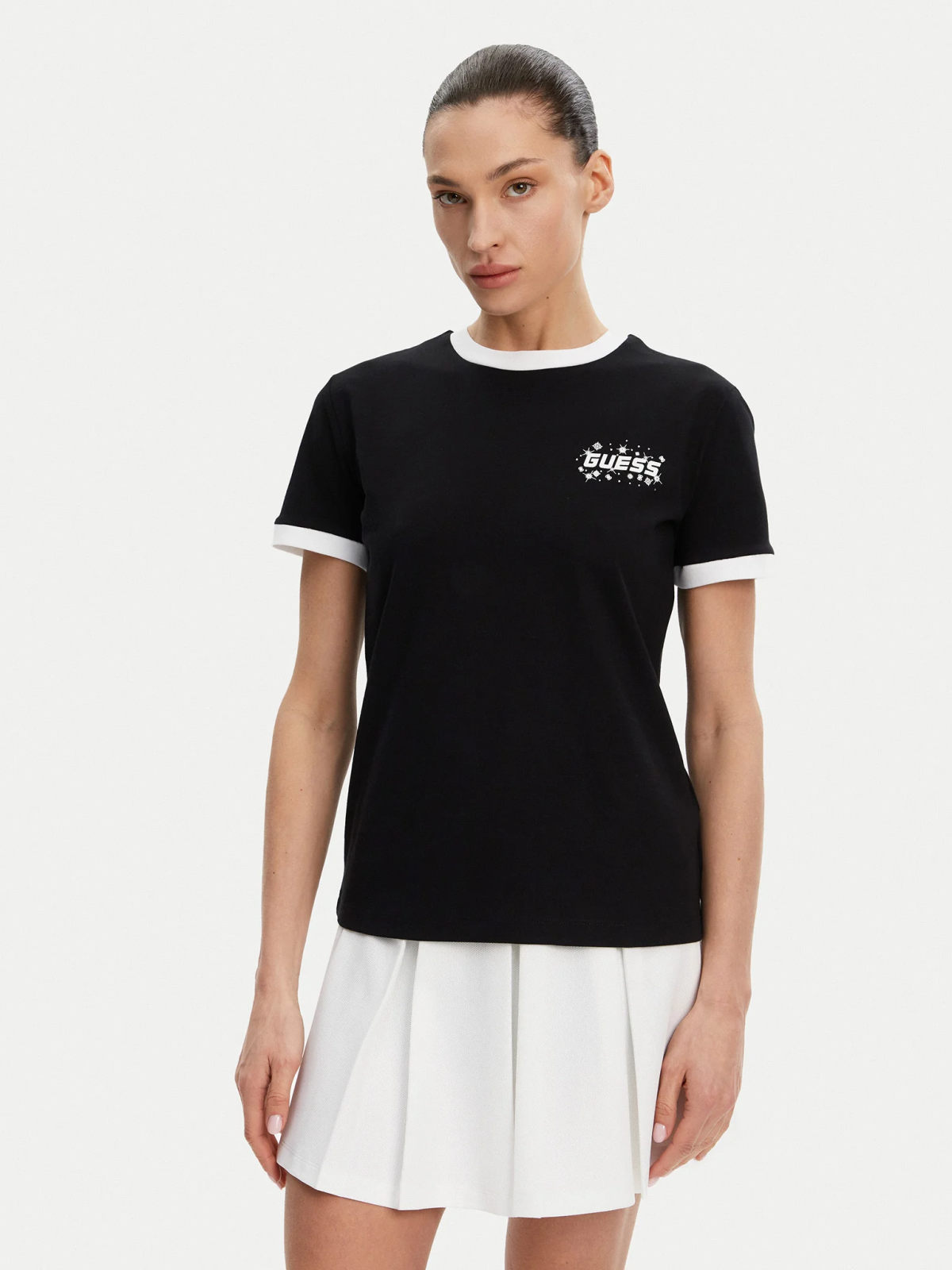T-shirt GUESS Guess Fresia T-Shirt Sort | V5GI11I3Z14-JBLK, 0