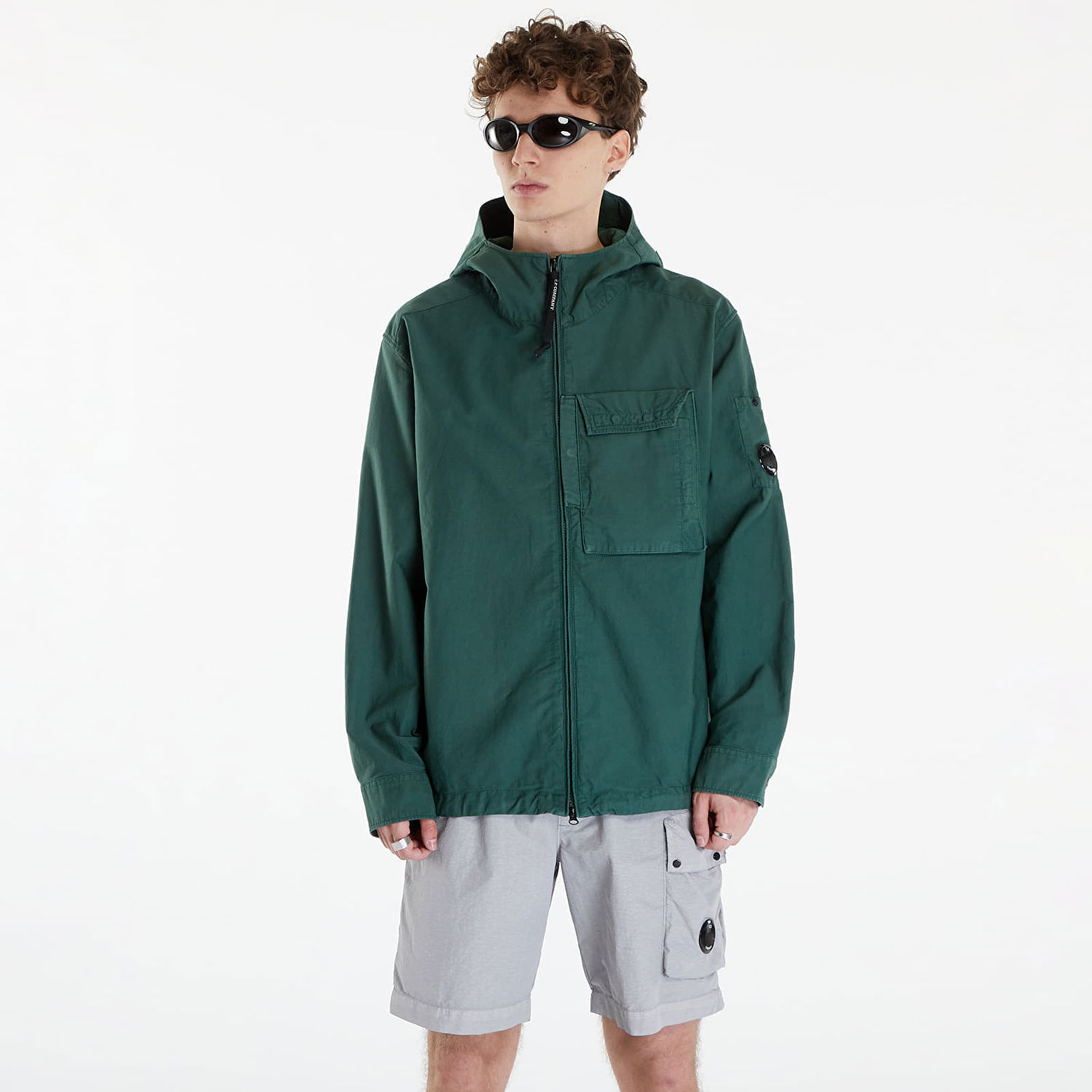 Jakke C.P. Company Ottoman Long Sleeve Jacket Duck Green Grøn | 16CMSH156A006406O-649, 0
