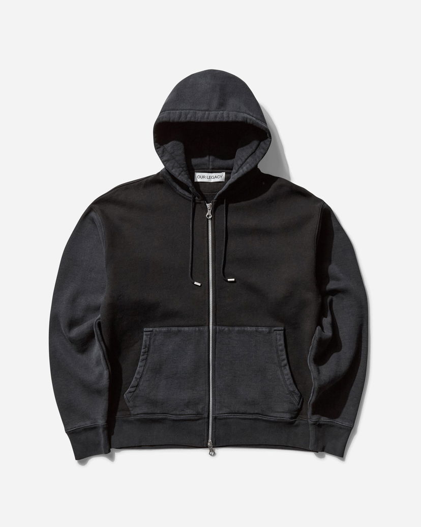 Sweatshirt OUR LEGACY Rascal Zip Hoodie Sort | M2256RP 001