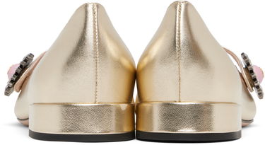 Sneakers og sko Valentino Valentino Garavani Mary-Jane Ballerina Flats with Crystal Embellishment Metalisk | 6W2S0LL7RKP, 1