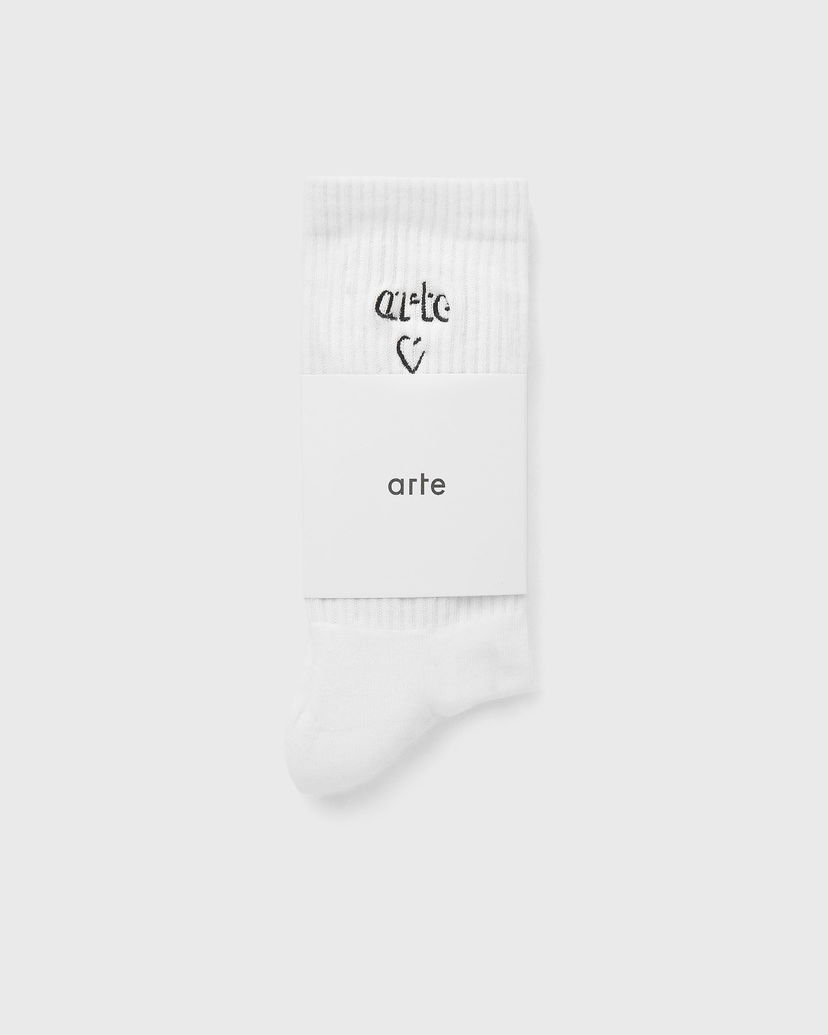 Sokker Arte Antwerp Arte Heart Logo Socks Hvid | AW25-241M-100