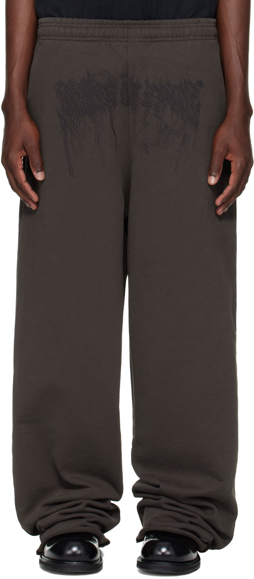 Joggingbukser VETEMENTS Vetements Cradle of Filth Dripping Logo Baggy Sweatpants Grå | UCF76SP450C