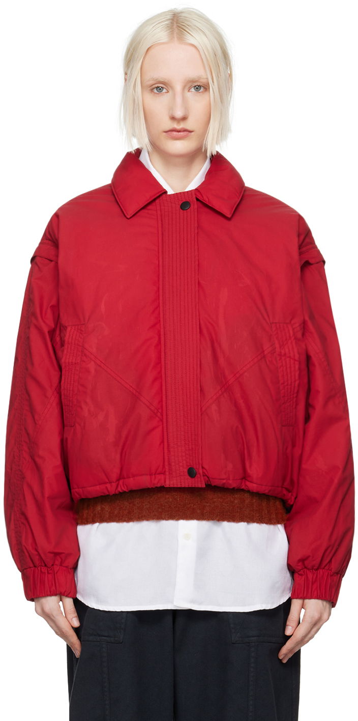 Bomberjakke YMC YMC Heath Cropped Bomber Jacket Rød | Q5XAA