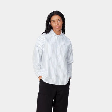 Skjorte Carhartt WIP Striped Long Sleeve Shirt Hvid | I033839_8, 0