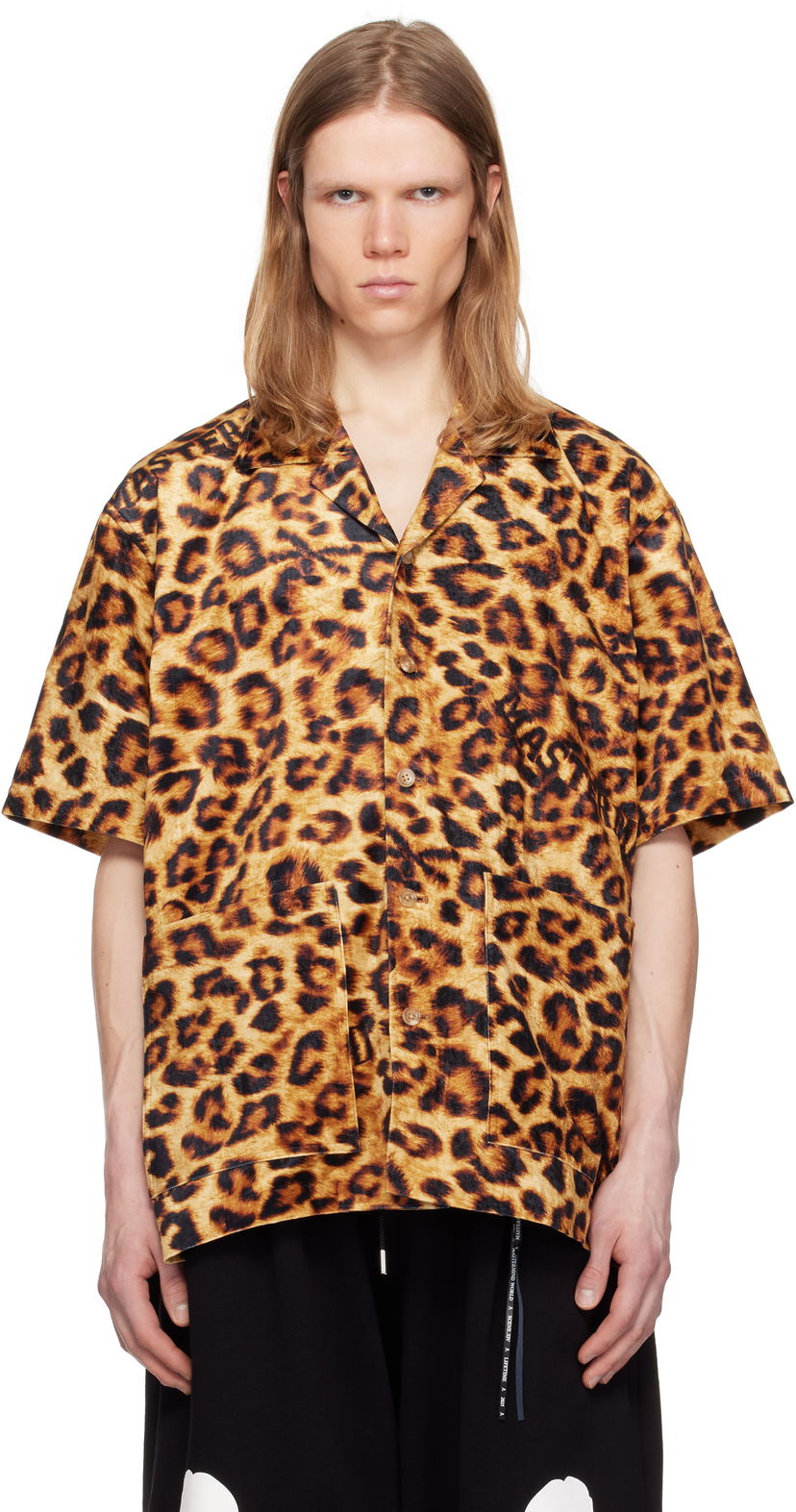 Skjorte Mastermind WORLD Mastermind World Leopard Short Sleeve Shirt Brun | MW25S14-SH015-600