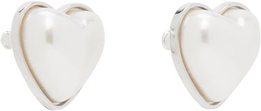 Øreringe Ambush AMBUSH Faux Pearl Heart Stud Earrings Hvid | 12115240, 1