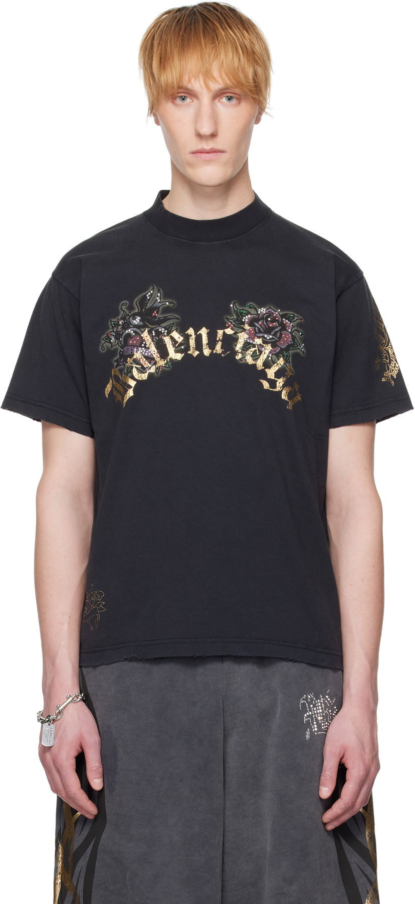 T-shirt Balenciaga Balenciaga Tacky Tattoo T-Shirt Sort | 809122TRVZ2