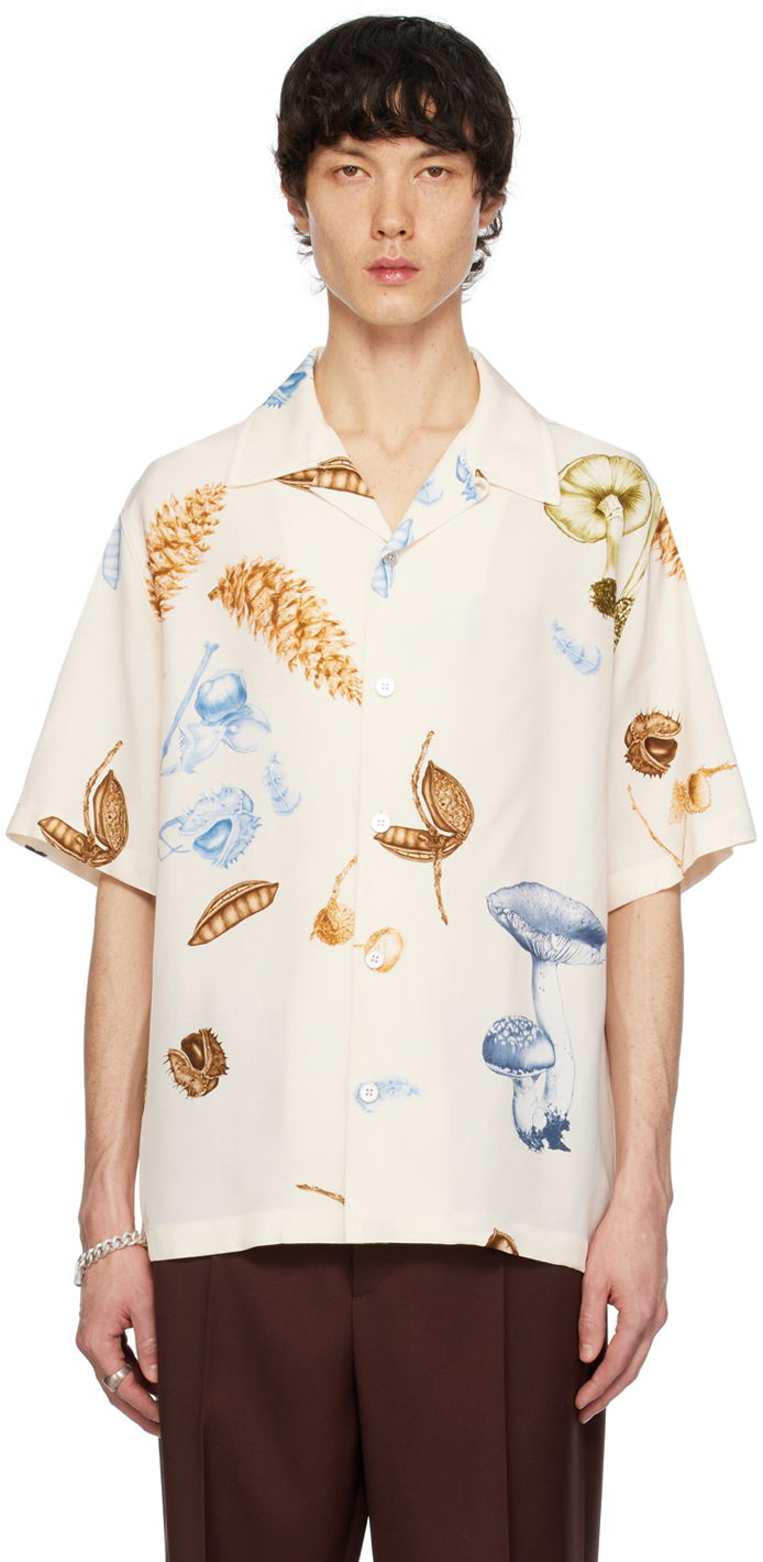 Skjorte Jil Sander Jil Sander Botanical Print Shirt Hvid | J47DL0143_J65196