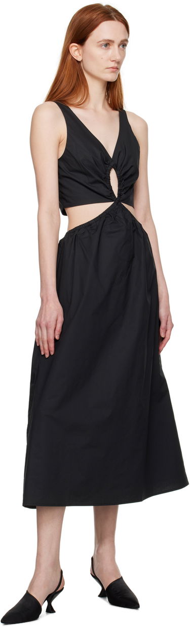 Kjole Anine Bing Cutout Detail Midi Dress Sort | A-02-1391-000, 3